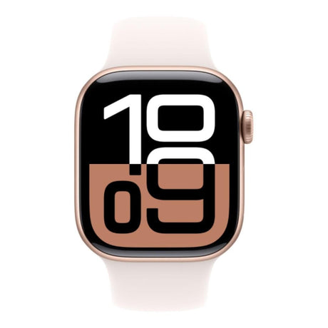Apple Watch Series 10 GPS 46mm Rose Gold Aluminium Case with Light Blush Sport Band - Medium/Large MWWU3QA/A