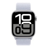 Apple Watch Series 10 GPS LTE 42mm Silver Aluminium Case with Blue Cloud Sport Loop MWX53QA/A