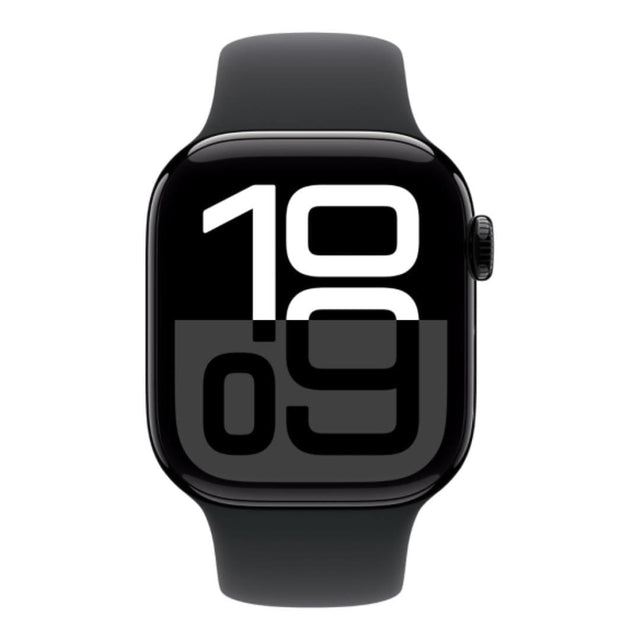 Apple Watch Series 10 GPS LTE 42mm Jet Black Aluminium Case with Black Sport Band - Small/Medium MWX63QA/A