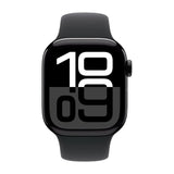 Apple Watch Series 10 GPS + Cellular 42mm Aluminium Case with Black Sport Band - Jet Black MWX73QA/A