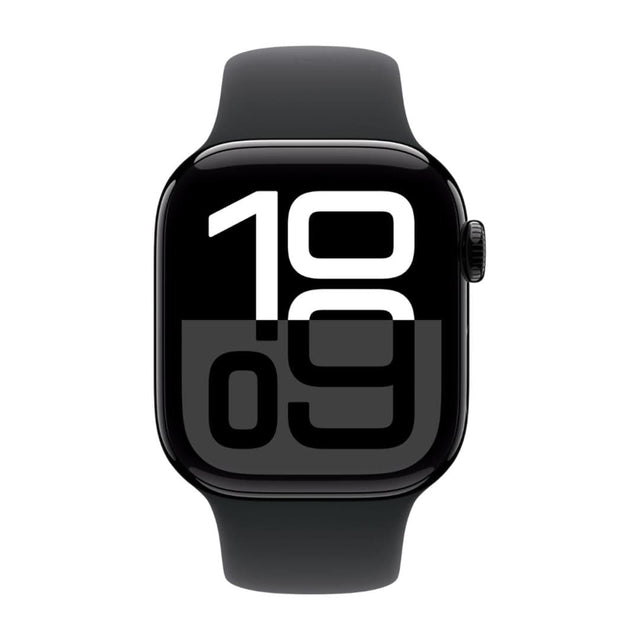 Apple Watch Series 10 GPS + Cellular 42mm Aluminium Case with Black Sport Band - Jet Black MWX73QA/A