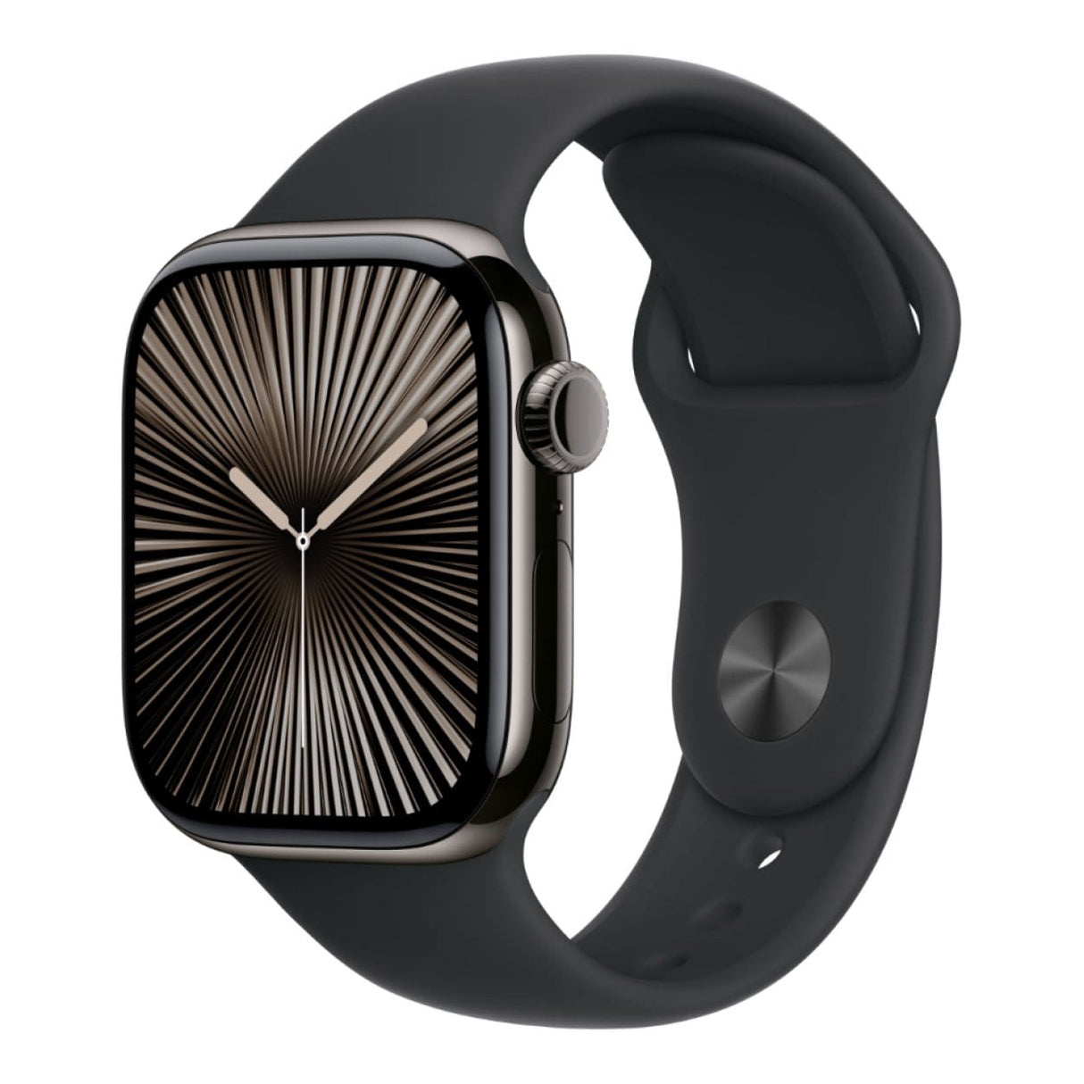 Apple Watch Series 10 GPS + Cellular 42mm Slate Titanium Case with Black Sport Band S/M MWXG3QA/A