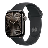 Apple Watch Series 10 GPS + Cellular 42mm Slate Titanium Case with Black Sport Band S/M MWXG3QA/A