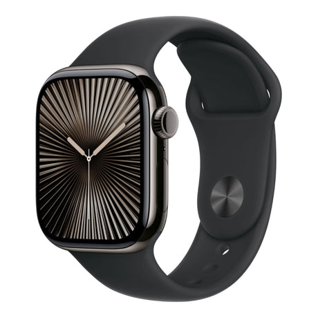 Apple Watch Series 10 GPS + Cellular 42mm Slate Titanium Case with Black Sport Band S/M MWXG3QA/A
