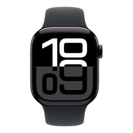 Apple Watch Series 10 GPS LTE 46mm Jet Black Aluminium Case with Black Sport Band MWY33QA/A