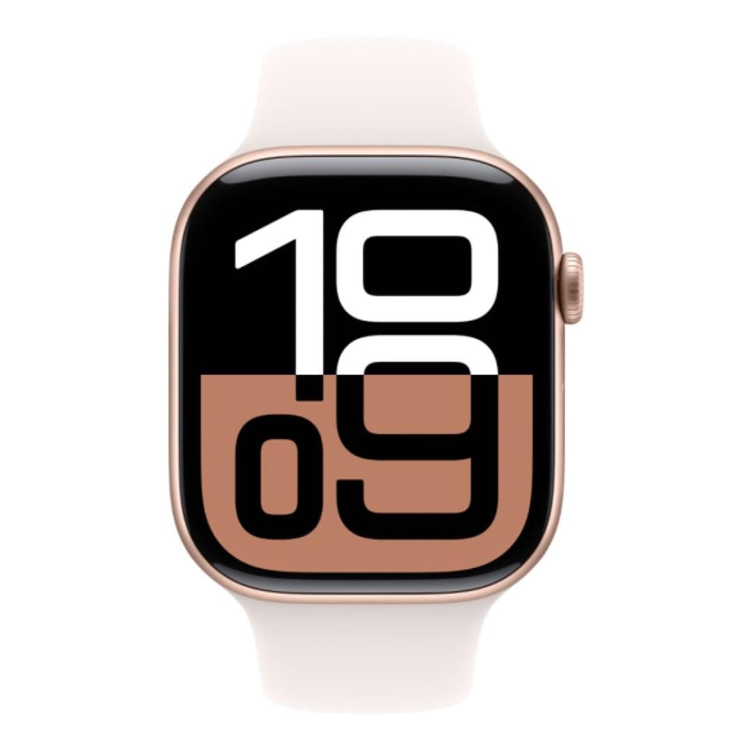 Apple Watch Series 10 GPS LTE 46mm Rose Gold Aluminium Case with Light Blush Sport Band - Medium/Large MWY73QA/A