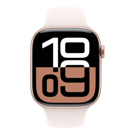 Apple Watch Series 10 GPS LTE 46mm Rose Gold Aluminium Case with Light Blush Sport Band - Medium/Large MWY73QA/A