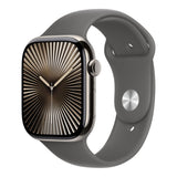 Apple Watch Series 10 GPS + Cellular 46mm Natural Titanium Case with Stone Grey Sport Band S/M MWY93QA/A
