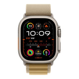 Apple Watch Ultra 2 GPS + Cellular 49mm Natural Titanium Case with Tan Alpine Loop Large MX4H3QA/A