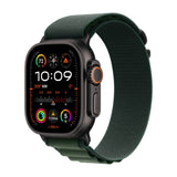 Apple Watch Ultra 2 GPS + Cellular 49mm Black Titanium Case with Dark Green Alpine Loop