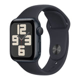 Apple Watch SE GPS 40mm Midnight Aluminium Case with Midnight Sport Band M/L MXE93QA/A