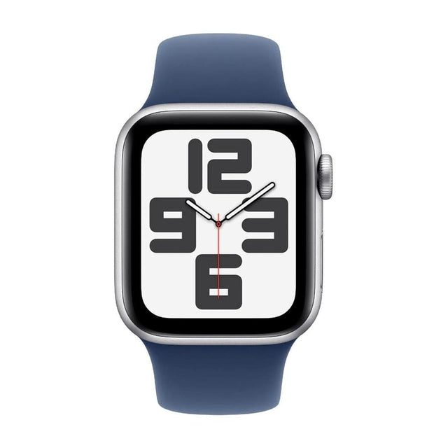 Apple Watch SE GPS 40mm Silver Aluminium Case with Denim Sport Band S/M MXEC3QA/A