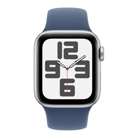 Apple Watch SE GPS 40mm Silver Aluminium Case with Denim Sport Band M/L MXED3QA/A