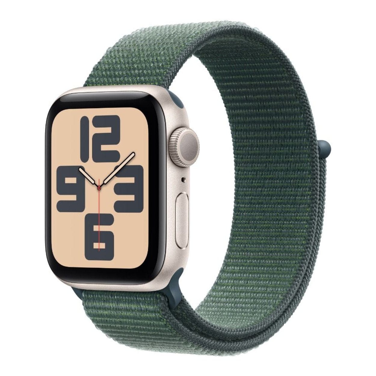 Apple Watch SE GPS 40mm Starlight Aluminium Case with Lake Green