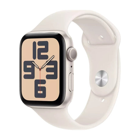 Apple Watch SE GPS 44mm Starlight Aluminium Case with Starlight Sport Band S/M