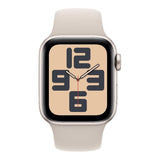 Apple Watch SE GPS + Cellular 40mm Starlight Aluminium Case with Starlight Sport Band S/M MXGJ3QA/A
