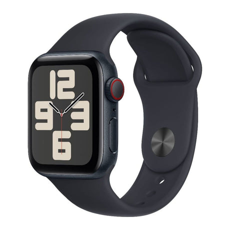 Apple Watch SE GPS + Cellular 44mm Midnight Aluminium Case with Midnight Sport Band S/M MXGL3QA/A