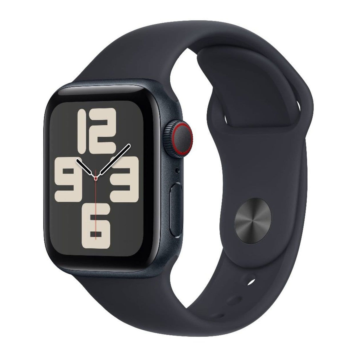 Apple Watch SE GPS + Cellular 44mm Midnight Aluminium Case with Midnight Sport Band M/L MXGM3QA/A