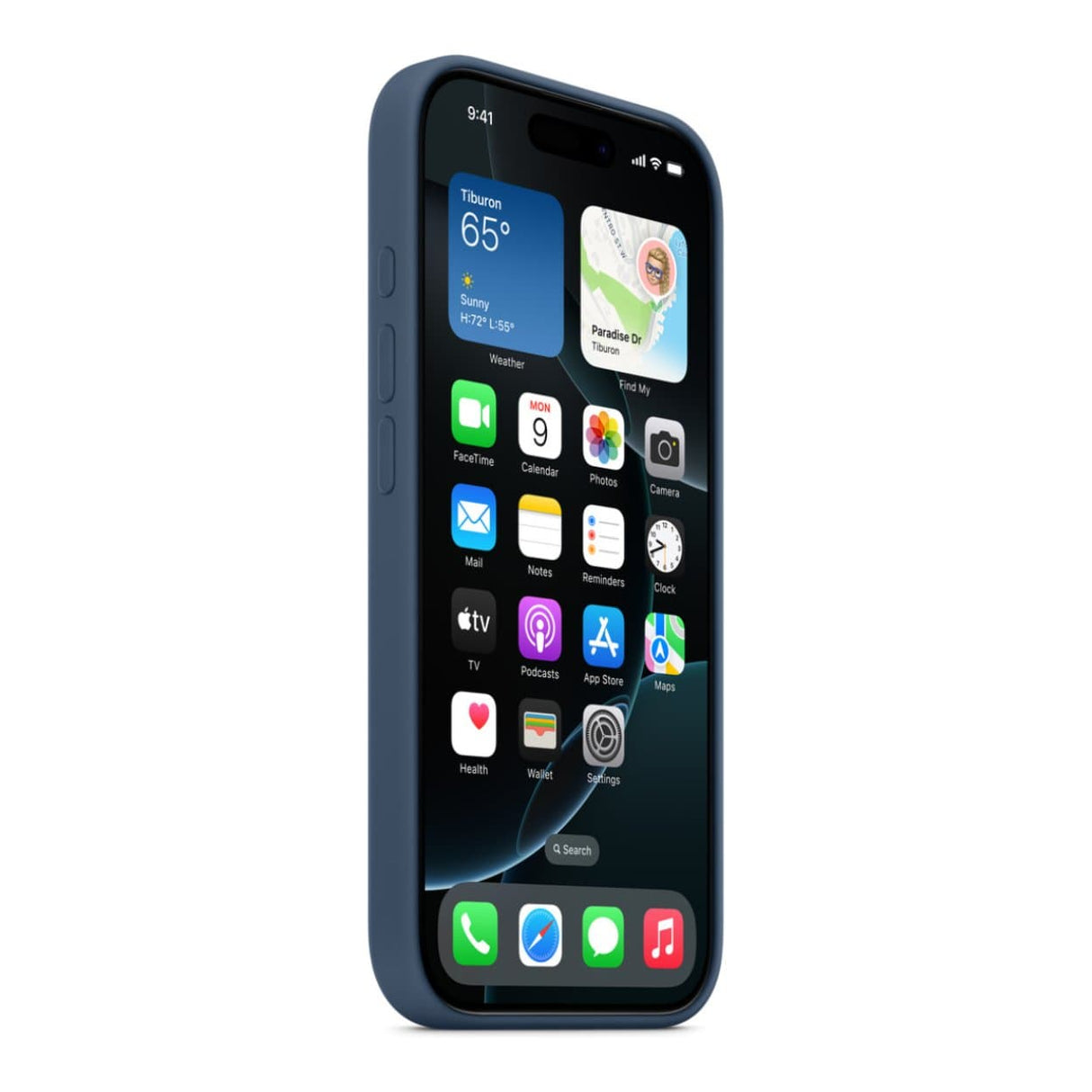 Apple iPhone 16 Pro Denim Silicone Case with MagSafe Support