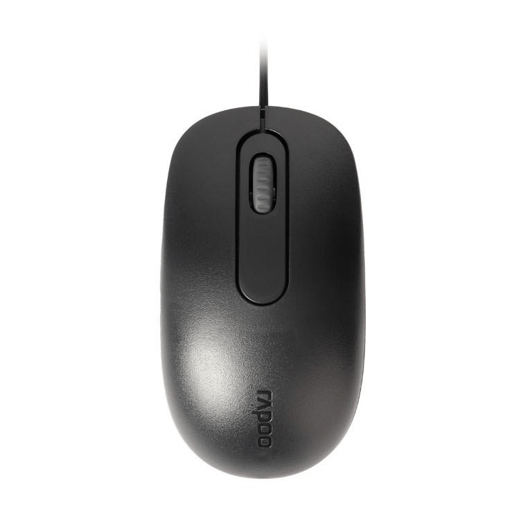 Rapoo N200-BLACK Wired Ambidextrous Mouse