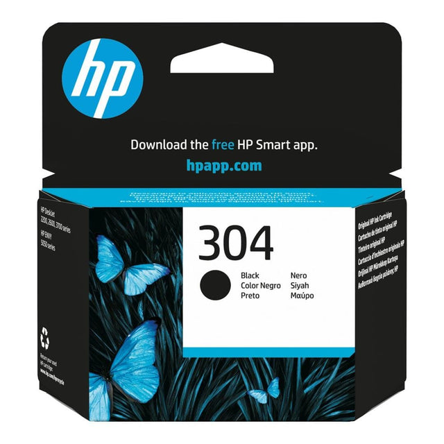 HP 304 Black Printer Ink Cartridges Original N9K06AE Single-pack