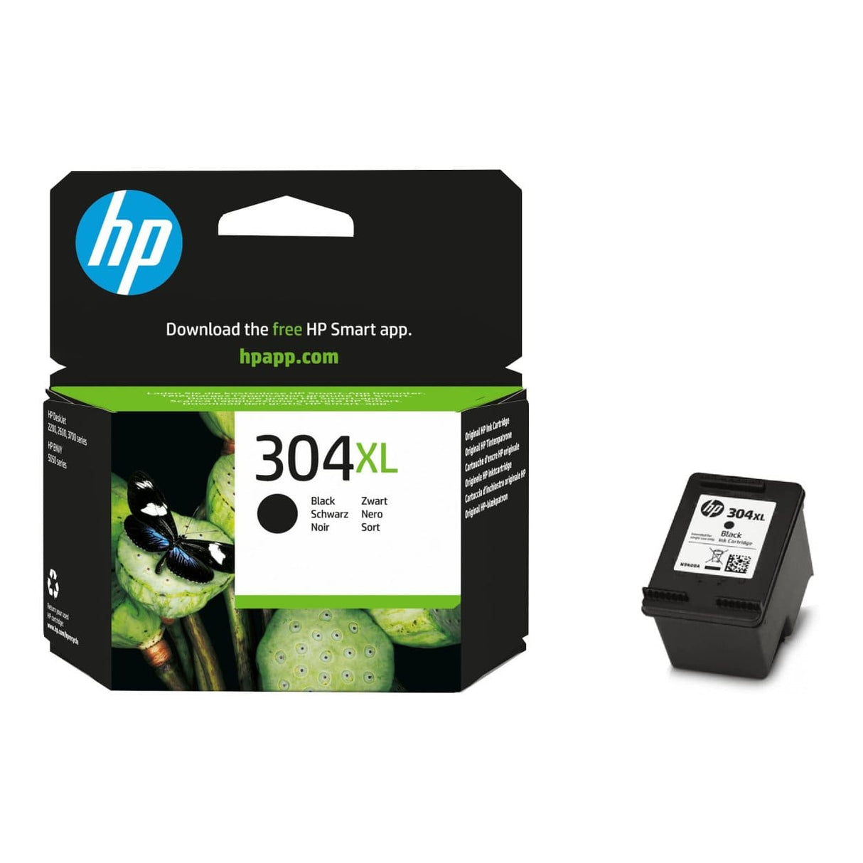 HP 304XL Black Printer Ink Cartridges Original N9K08AE Single-pack