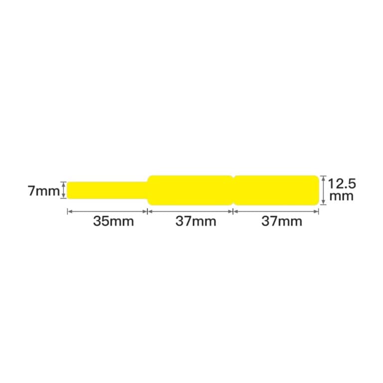 Niimbot NB140 RXL 12.5 x 109mm Yellow Thermal Labels - 65 per Roll