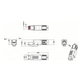 LinkQnet CAT8 Shielded Field Plug NET-CAT8-SH-CON