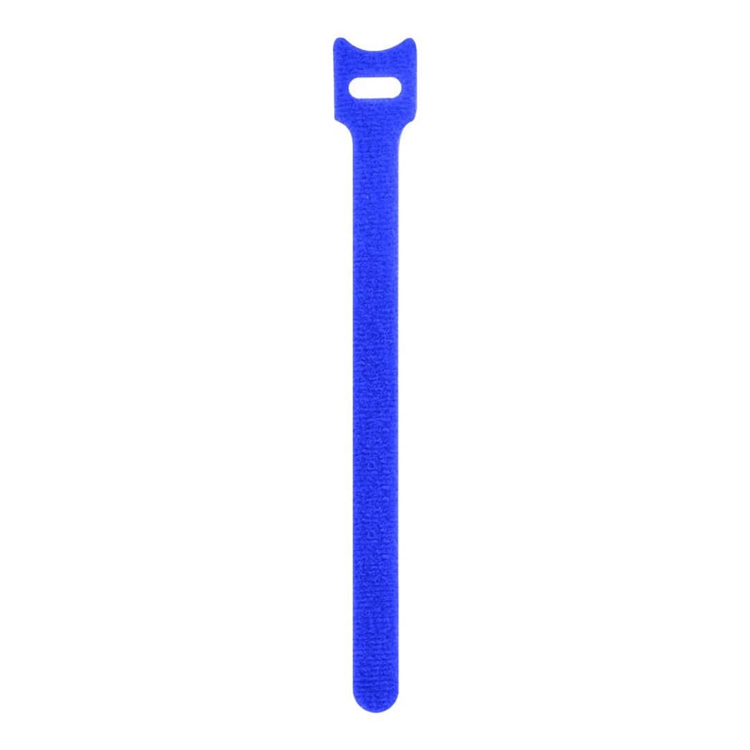 LinkQnet 12x200mm Hook and Loop Wrap Strap Blue 100-pack