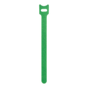 LinkQnet 12x200mm Hook and Loop Wrap Strap Green 100-pack