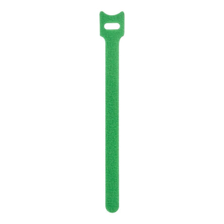 LinkQnet 12x200mm Hook and Loop Wrap Strap Green 100-pack