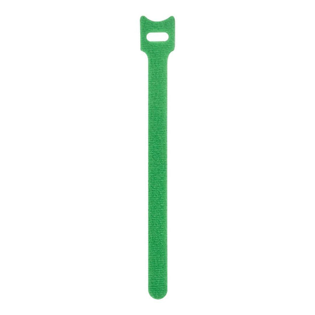 LinkQnet 12x200mm Hook and Loop Wrap Strap Green 100-pack
