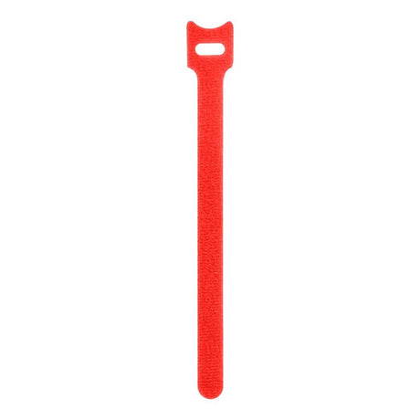 LinkQnet 12x200mm Hook and Loop Wrap Strap Red 100-pack
