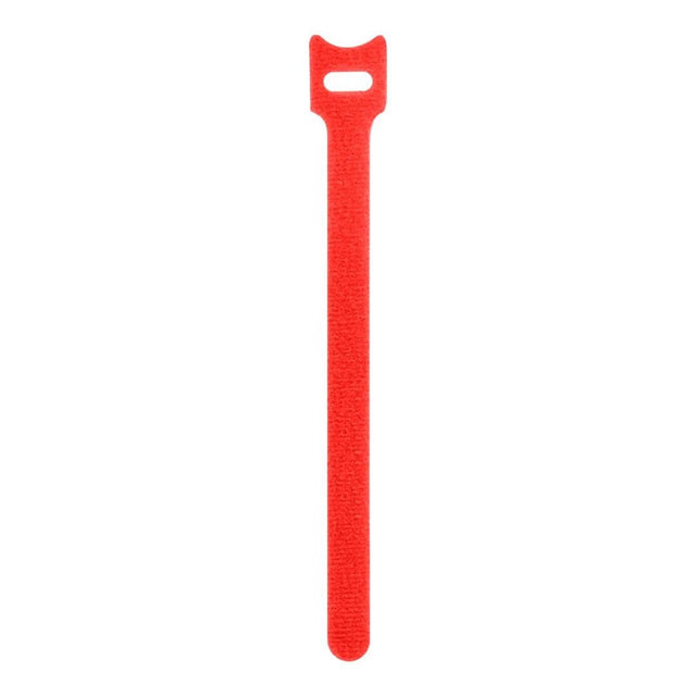LinkQnet 12x200mm Hook and Loop Wrap Strap Red 100-pack
