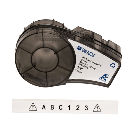 Brady M21 Black on White Vinyl Label Tape NET-M21-375-595-WT
