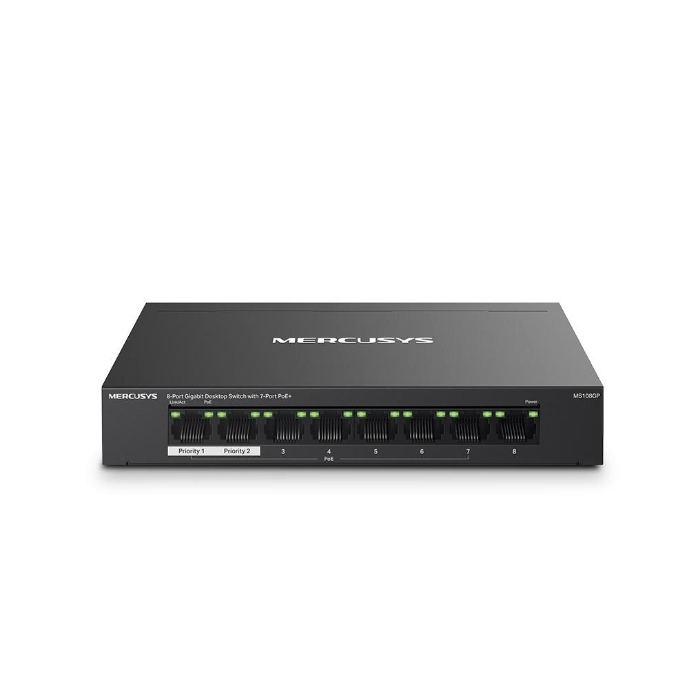 Mercusys 8-Port Gigabit Desktop Switch with 7-Port PoE+ NET-MER-MS108GP