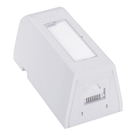 Molex CAT6 1-port Populated Surface Mount Box White NET-SURF-CAT6-1P-L