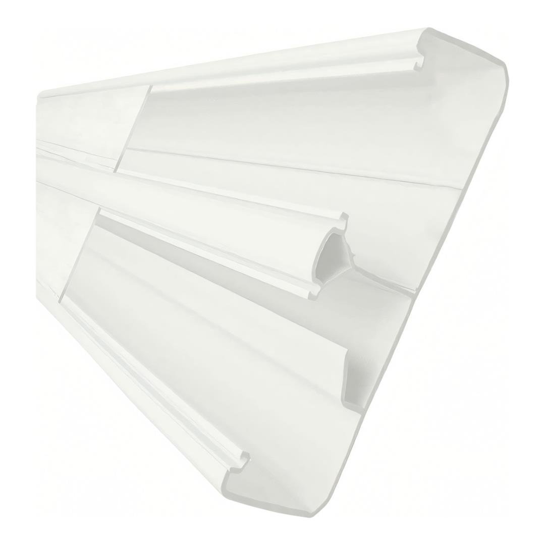 Decorduct 165x55x2.5m 3 Comp 2 Cover- White NET-TRUNK-DDT20WH