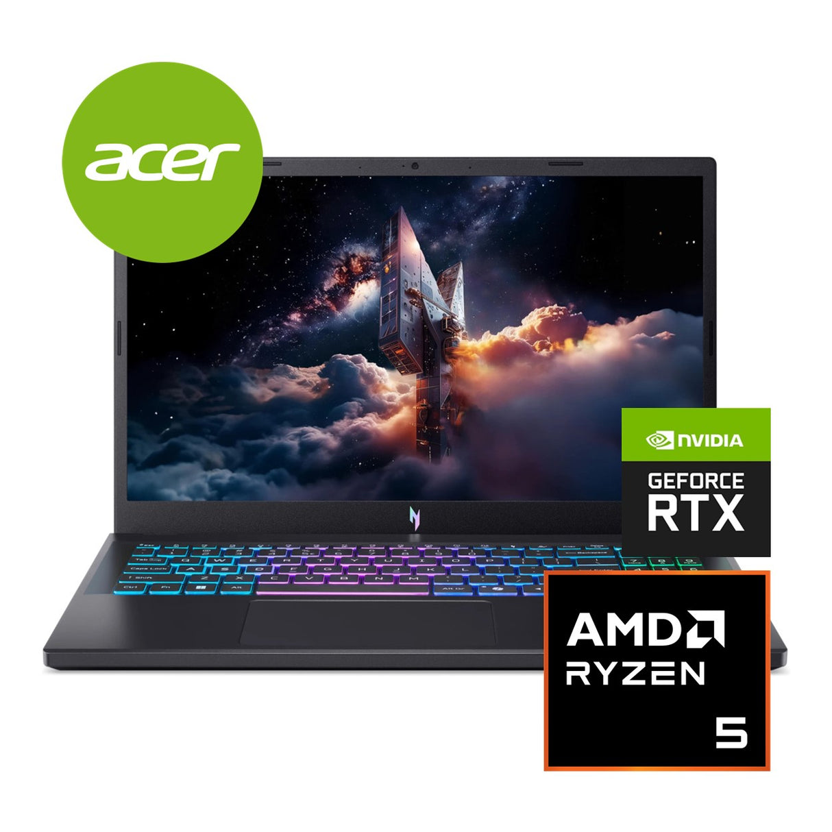 Acer Nitro V15 15.6-inch FHD Laptop - AMD Ryzen 5 150 512GB SSD 16GB RAM RTX 5050 Win 11 Home