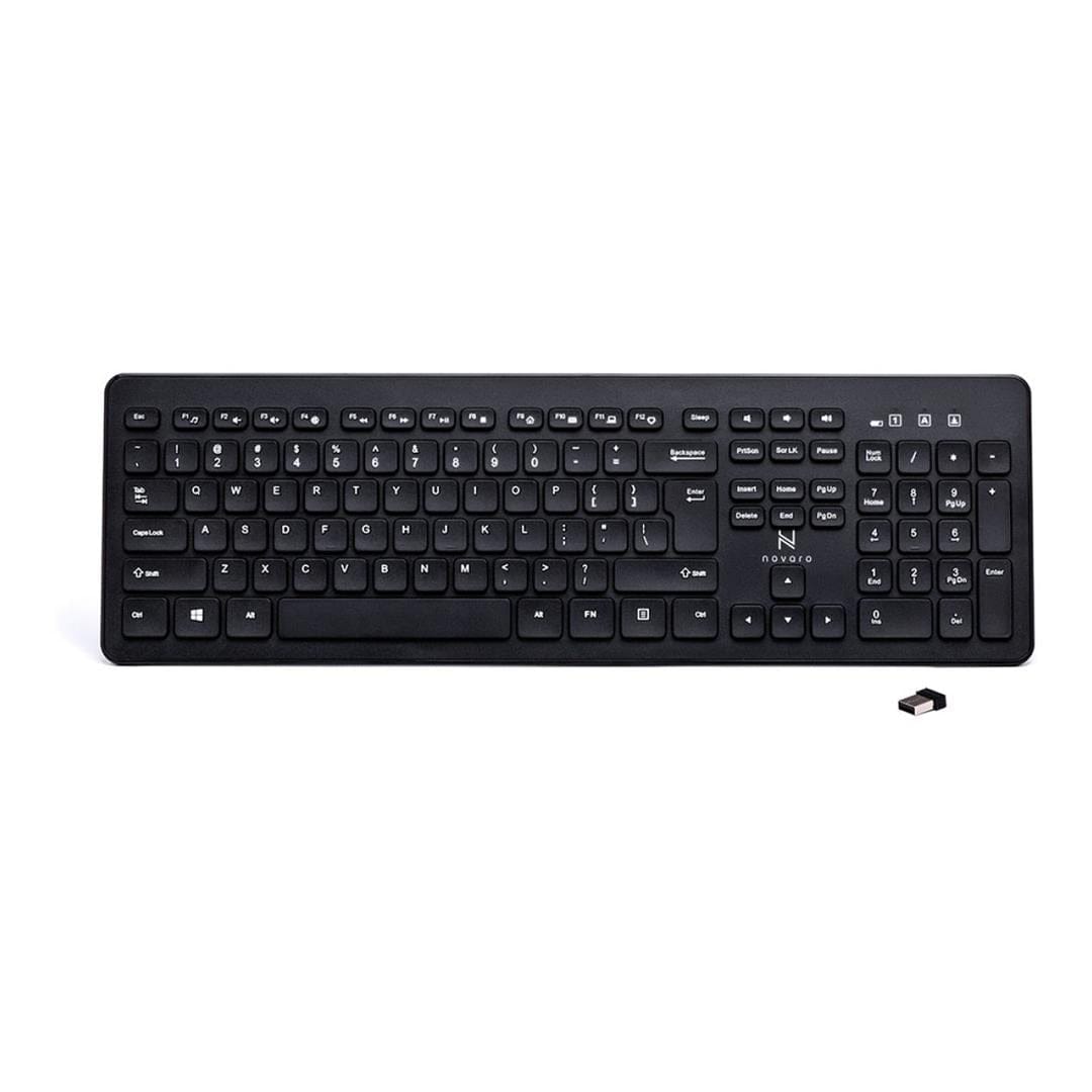 Novaro Rechargeable Wireless Keyboard Black NOVKBM002FOLD