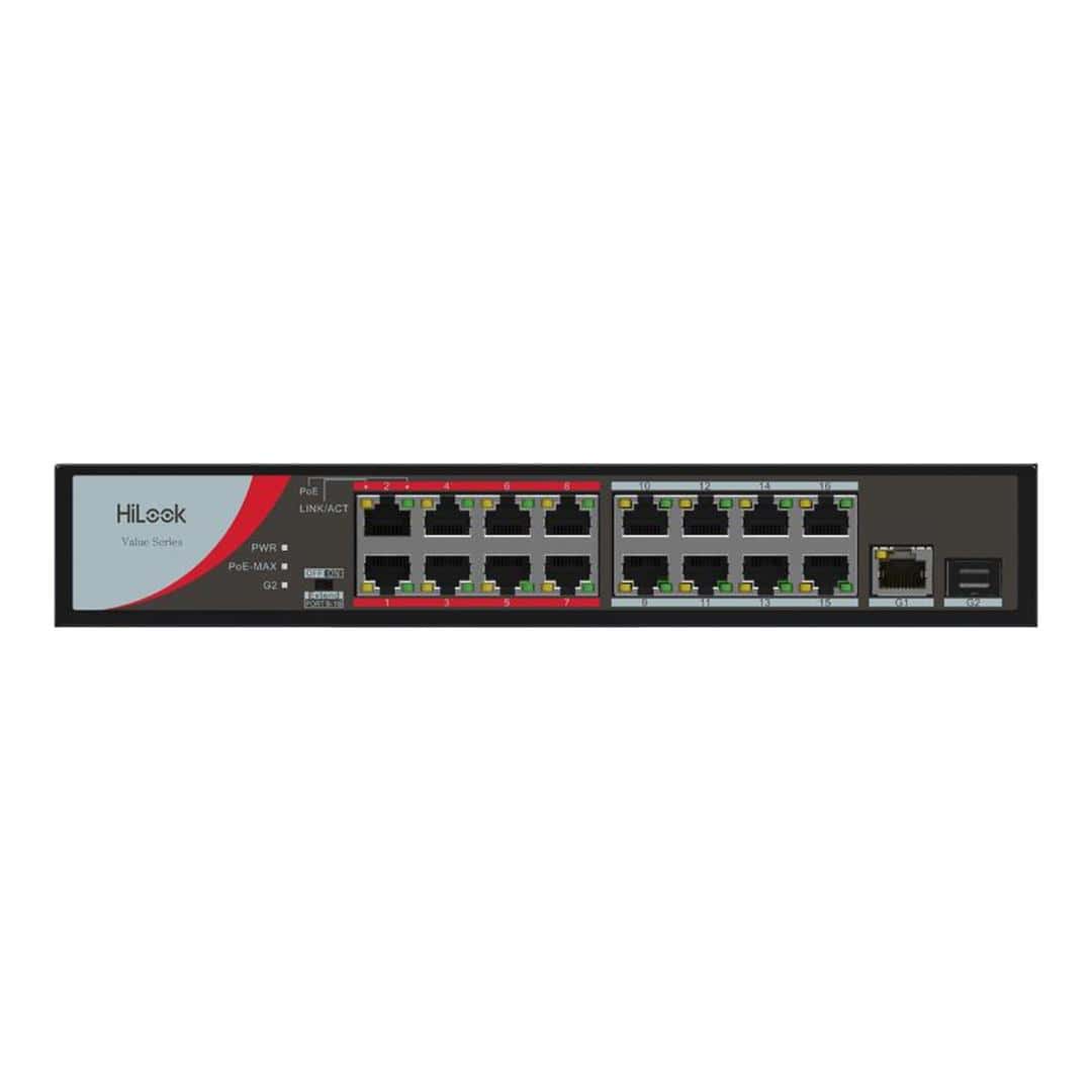 Hikvision HiLook NS-0318P-130(B) 16-port Fast Ethernet Unmanaged POE Switch