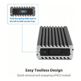 Vantec M.2 NVMe SSD to USB-C 3.2 Gen 2x1 Enclosure NST-205C3-SG