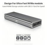 Vantec M.2 NVMe SSD to USB-C 3.2 Gen 2x1 Enclosure NST-205C3-SG