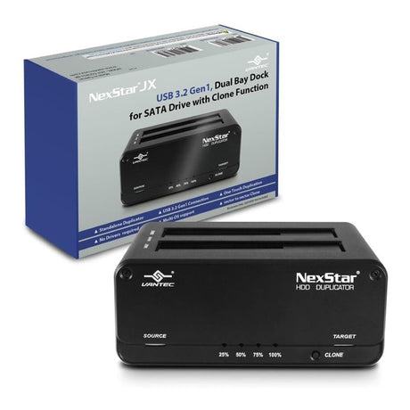 Vantec NexStar JX Dual Bay Docking Station for SATA HDD with Clone Function NST-D258S3-BK