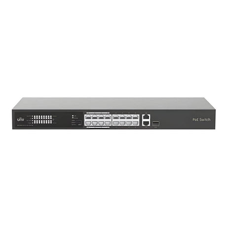 Uniview 16-port 100 Mb/s PoE+ Compliant Unmanaged Switch NSW2020-16T1GT1GC-POE-IN