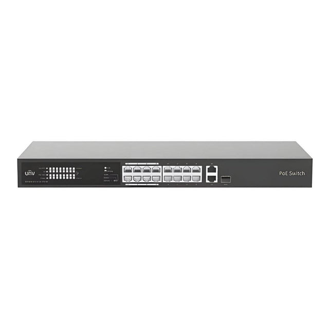 Uniview 16-port 100 Mb/s PoE+ Compliant Unmanaged Switch NSW2020-16T1GT1GC-POE-IN