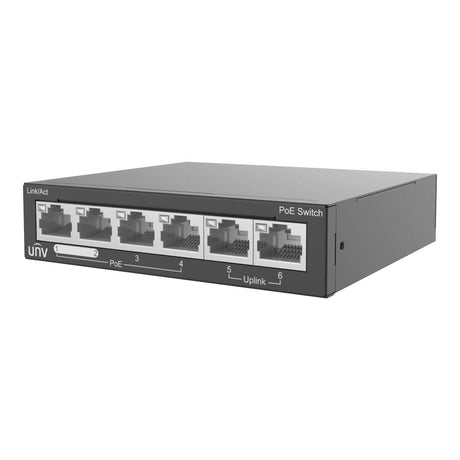 Uniview 4-port Fast Ethernet PoE Unmanaged Switch with 2x Ethernet Uplink ports NSW2020-6T-POE-IN