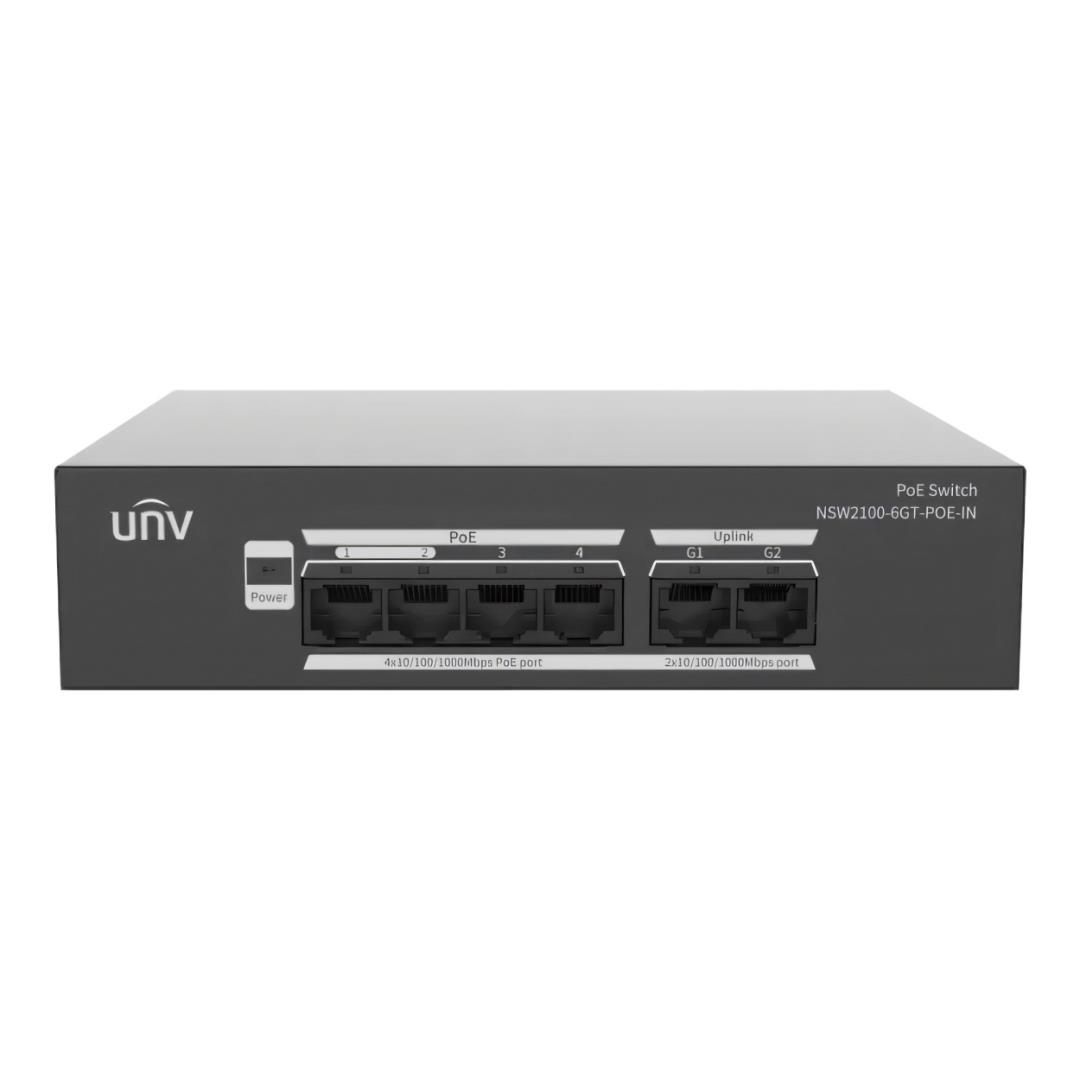 Uniview UNV 4-Port Gigabit Ethernet PoE Switch NSW2100-6GT-POE-IN