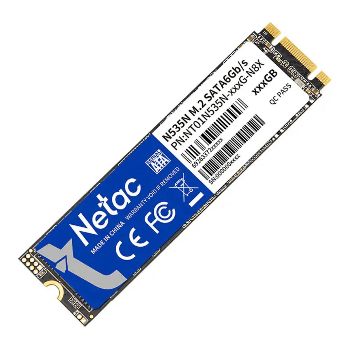 Netac N535N 256GB M.2 2280 SATA Internal SSD NT01N535N-256G-N8X