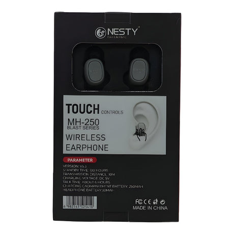 Nesty Blast Series MH 250 True Bluetooth Wireless Earphones Grey NTMH250GRY